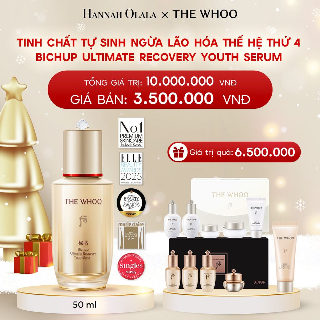  A331_DEAL 1: TINH CHẤT TỰ SINH NGỪA LÃO HÓA THẾ HỆ THỨ 4 THE WHOO BICHUP ULTIMATE RECOVERY YOUTH SERUM 50ML 