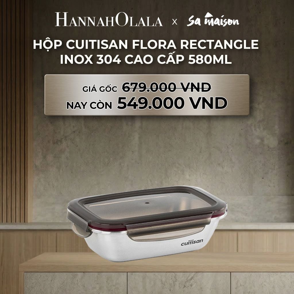  DEAL 2: HỘP INOX CAO CẤP CUITISAN FLORA RECTANGLE 