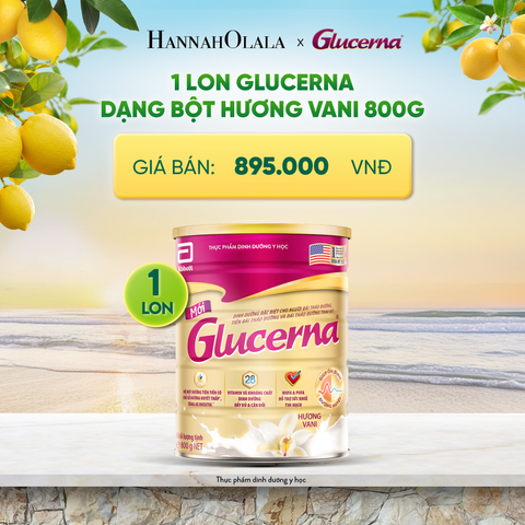  1 LON GLUCERNA DẠNG BỘT HƯƠNG VANI 800G DEAL 1: 