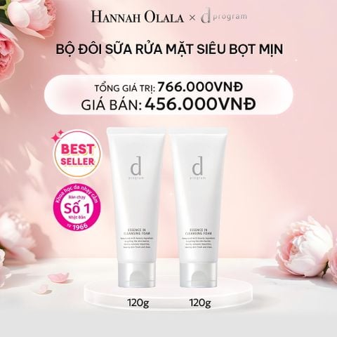  E359: DEAL 5: (01.10 - 04.10) BỘ SỮA RỬA MẶT TẠO BỌT DƯỠNG DA DPROGRAM ESSENCE IN CLEANSING FOAM 120G X2 