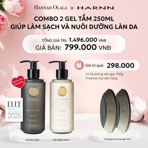 E998: DEAL 1: COMBO 2 GEL TẮM HARNN 250ML GIÚP LÀM SẠCH VÀ NUÔI DƯỠNG LÀN DA 