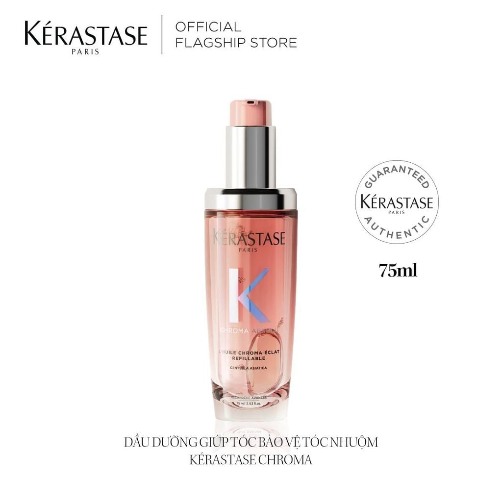  MỚI - DẦU DƯỠNG TÓC CHROMA ABSOLU GIÚP KHÁNG NHIỆT & GIỮ MÀU TÓC NHUỘM 75ML L'HUILE CHROMA ÉCLAT HAIR OIL - D08 