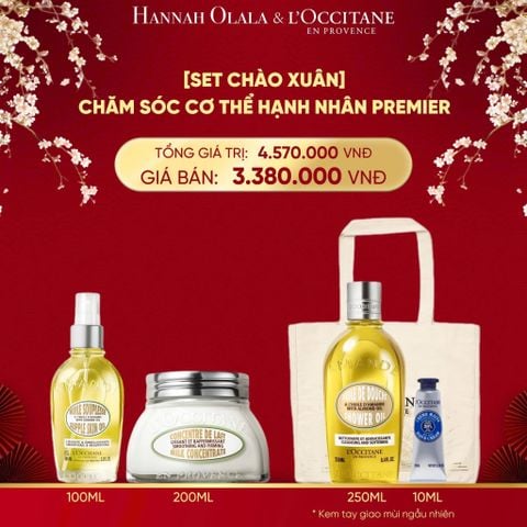  DEAL 11: [SET CHÀO XUÂN] CHĂM SÓC CƠ THỂ HẠNH NHÂN L'OCCITANE PREMIER 