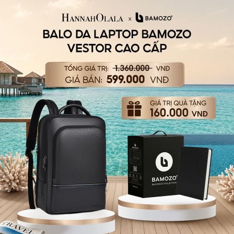  BALO DA LAPTOP BAMOZO VESTOR NAM CÔNG SỞ LỊCH LÃM CHỐNG NƯỚC CÓ LÓT LƯNG ĐỆM FOAM (TẶNG HỘP ĐỰNG + SỔ TAY BÌA DA)_ D2143 