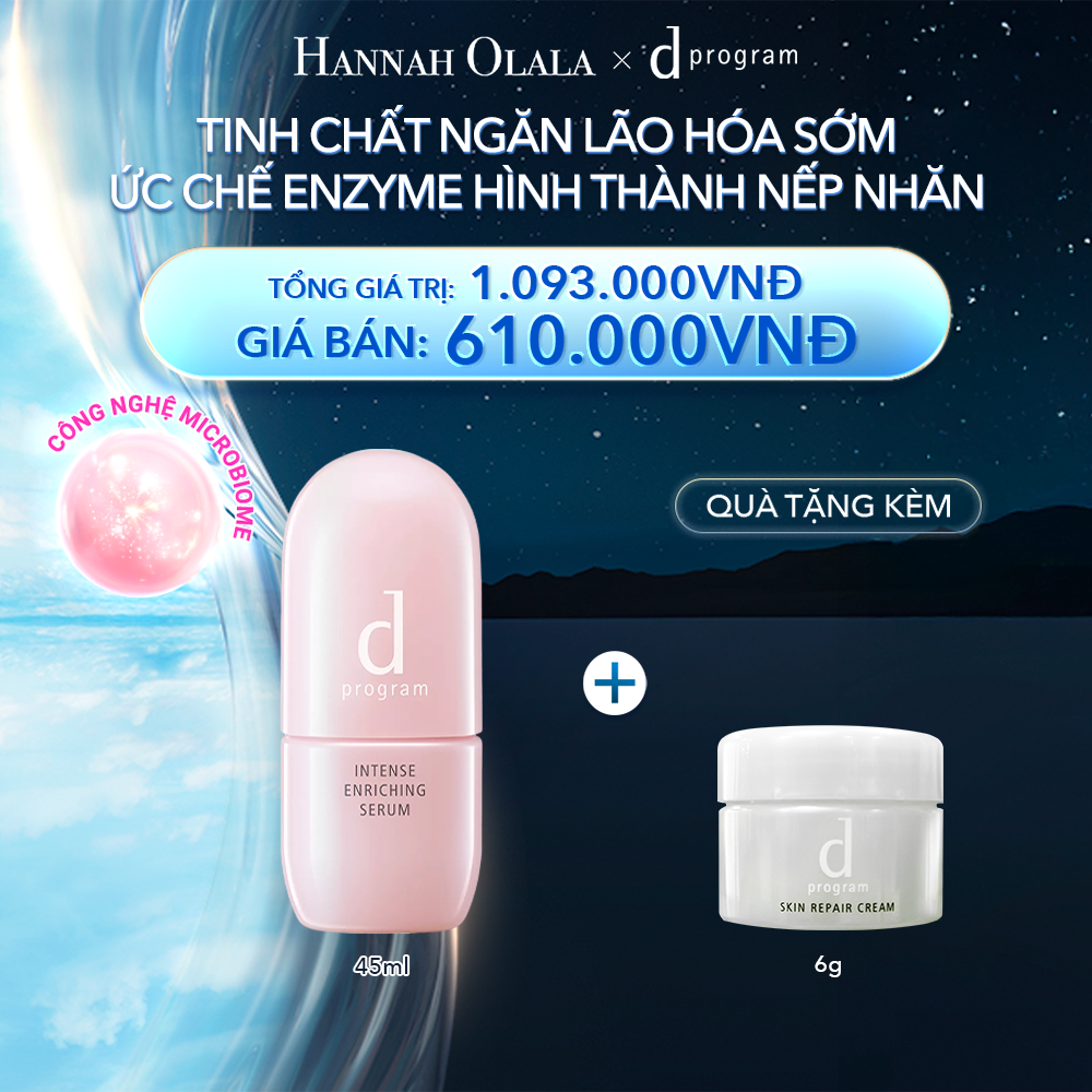  A55_DEAL 15: SERUM GIÚP CẢI THIỆN TÌNH TRẠNG LÃO HÓA SỚM DPROGRAM INTENSE ENRICHING SERUM 45ML 