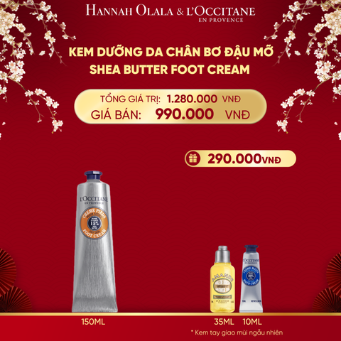  DEAL 4: KEM DƯỠNG DA CHÂN BƠ ĐẬU MỠ L'OCCITANE 150ML 