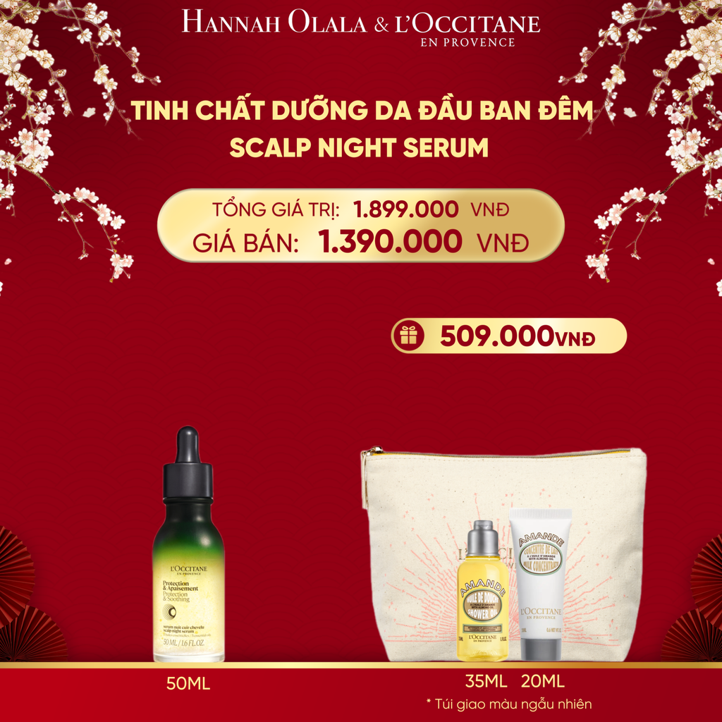  DEAL 8: TINH CHẤT DƯỠNG DA ĐẦU BAN ĐÊM L'OCCITANE 50ML 