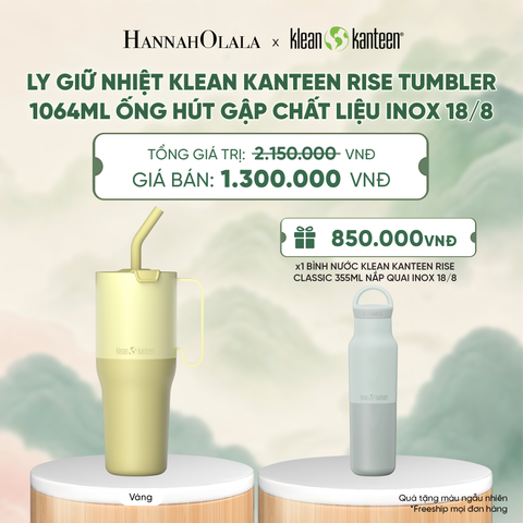  LY GIỮ NHIỆT KLEAN KANTEEN RISE TUMBLER 1064ML ỐNG HÚT GẬP CHẤT LIỆU INOX 18/8 - A4022 