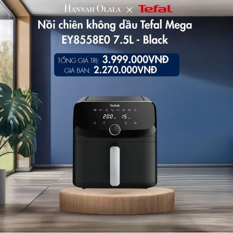  M113_DEAL 1.1: NỒI CHIÊN KHÔNG DẦU TEFAL MEGA EY8558E0 7.5L - BLACK 