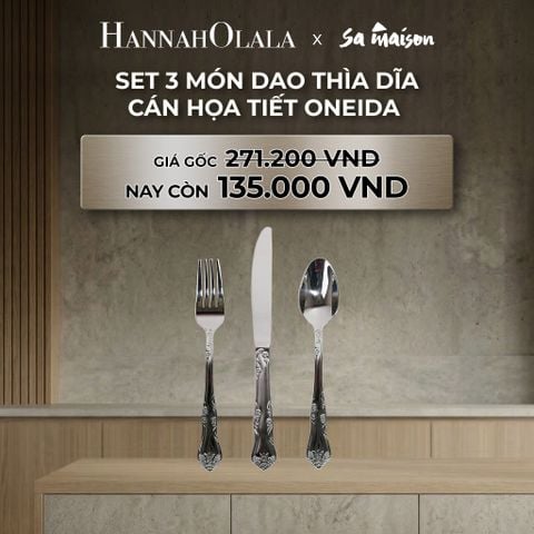  DEAL 11: SET 3 MÓN DAO THÌA DĨA CÁN HỌA TIẾT ONEIDA 