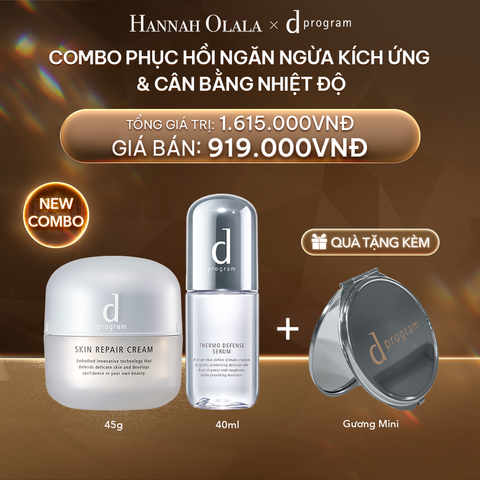  DEAL 13: COMBO KEM DƯỠNG ẨM VÀ PHỤC HỒI DA & SERUM CÂN BẰNG NHIỆT ĐỘ DA D PROGRAM SKIN REPAIR CREAM 45G + THERMO SERUM 40ML 