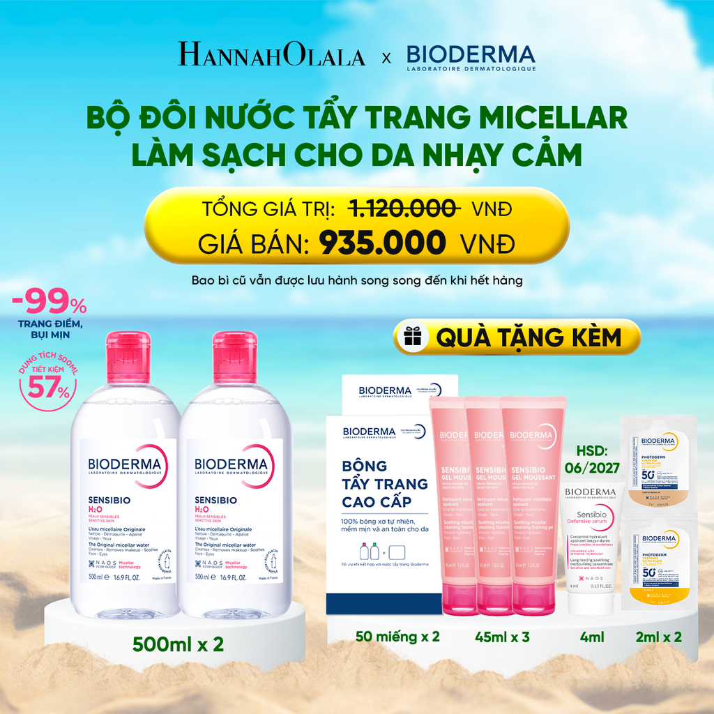  A2019_DEAL 1: BỘ ĐÔI NƯỚC TẨY TRANG MICELLAR LÀM SẠCH DỊU NHẸ CHO DA NHẠY CẢM 