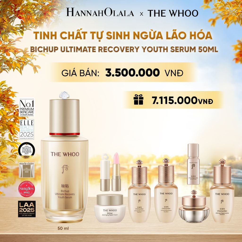 TINH CHẤT TỰ SINH NGỪA LÃO HÓA THẾ HỆ THỨ 4 THE WHOO BICHUP ULTIMATE RECOVERY YOUTH SERUM 50ML - E2100 