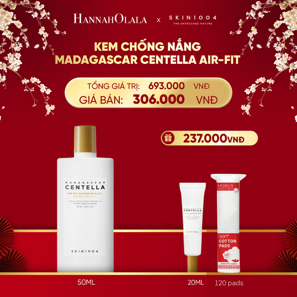  DEAL 1: SKIN1004 KEM CHỐNG NẮNG MADAGASCAR CENTELLA AIR-FIT SUNCREAM PLUS 50ML 