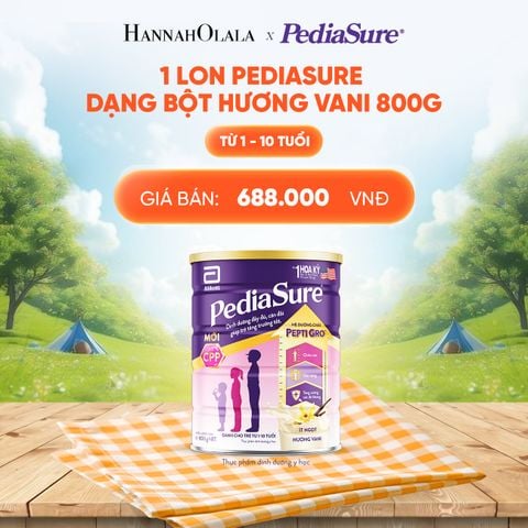  1 LON PEDIASURE DẠNG BỘT HƯƠNG VANI 800G DEAL 1: 