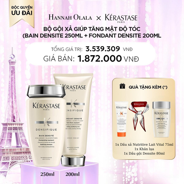  A5_DEAL 5: BỘ GỘI XẢ GIÚP TĂNG MẬT ĐỘ TÓC KERASTASE (BAIN DENSITE 250ML + FONDANT DENSITE 200ML 