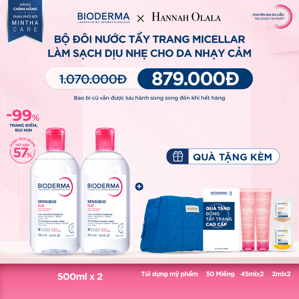  DEAL 1: BỘ ĐÔI NƯỚC TẨY TRANG MICELLAR LÀM SẠCH DỊU NHẸ CHO DA NHẠY CẢM 