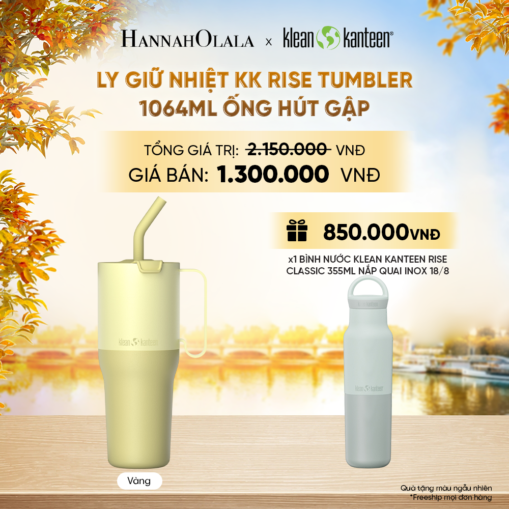  LY GIỮ NHIỆT KLEAN KANTEEN RISE TUMBLER 1064ML ỐNG HÚT GẬP CHẤT LIỆU INOX 18/8 - E283 