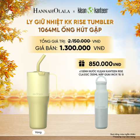  LY GIỮ NHIỆT KLEAN KANTEEN RISE TUMBLER 1064ML ỐNG HÚT GẬP CHẤT LIỆU INOX 18/8 - E283 