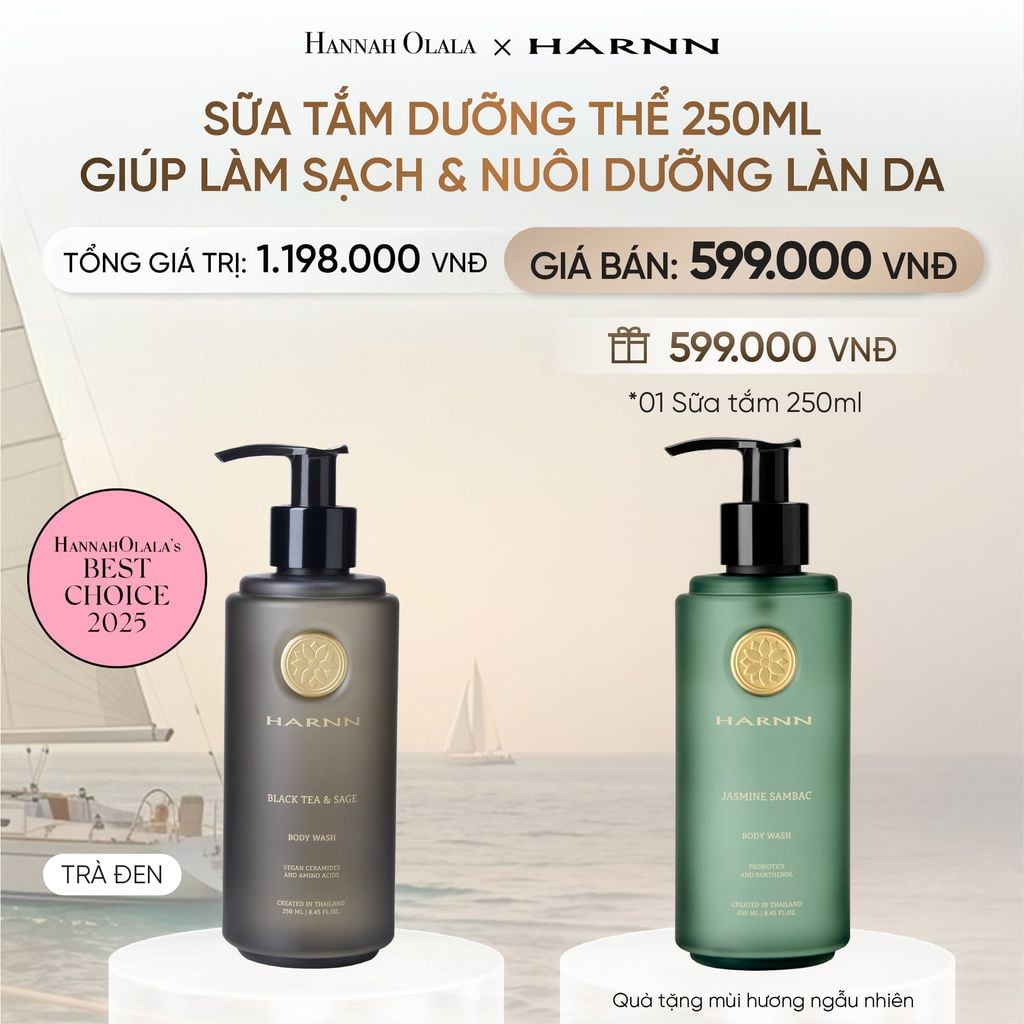  [MUA 1 TẶNG 1] SỮA TẮM HARNN 250ML GIÚP LÀM SẠCH VÀ NUÔI DƯỠNG LÀN DA _ DEAL 1 