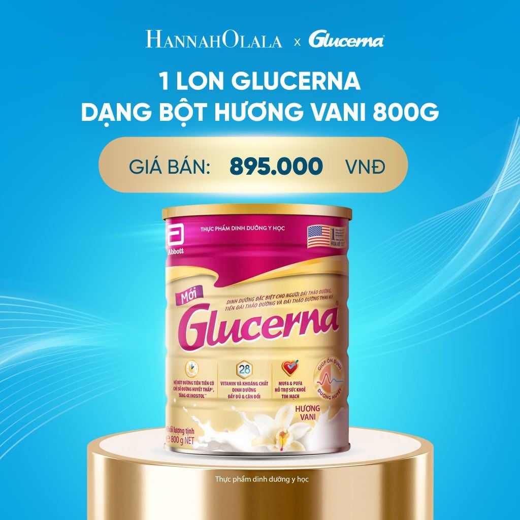  DEAL1: 1 LON GLUCERNA DẠNG BỘT HƯƠNG VANI 800G 