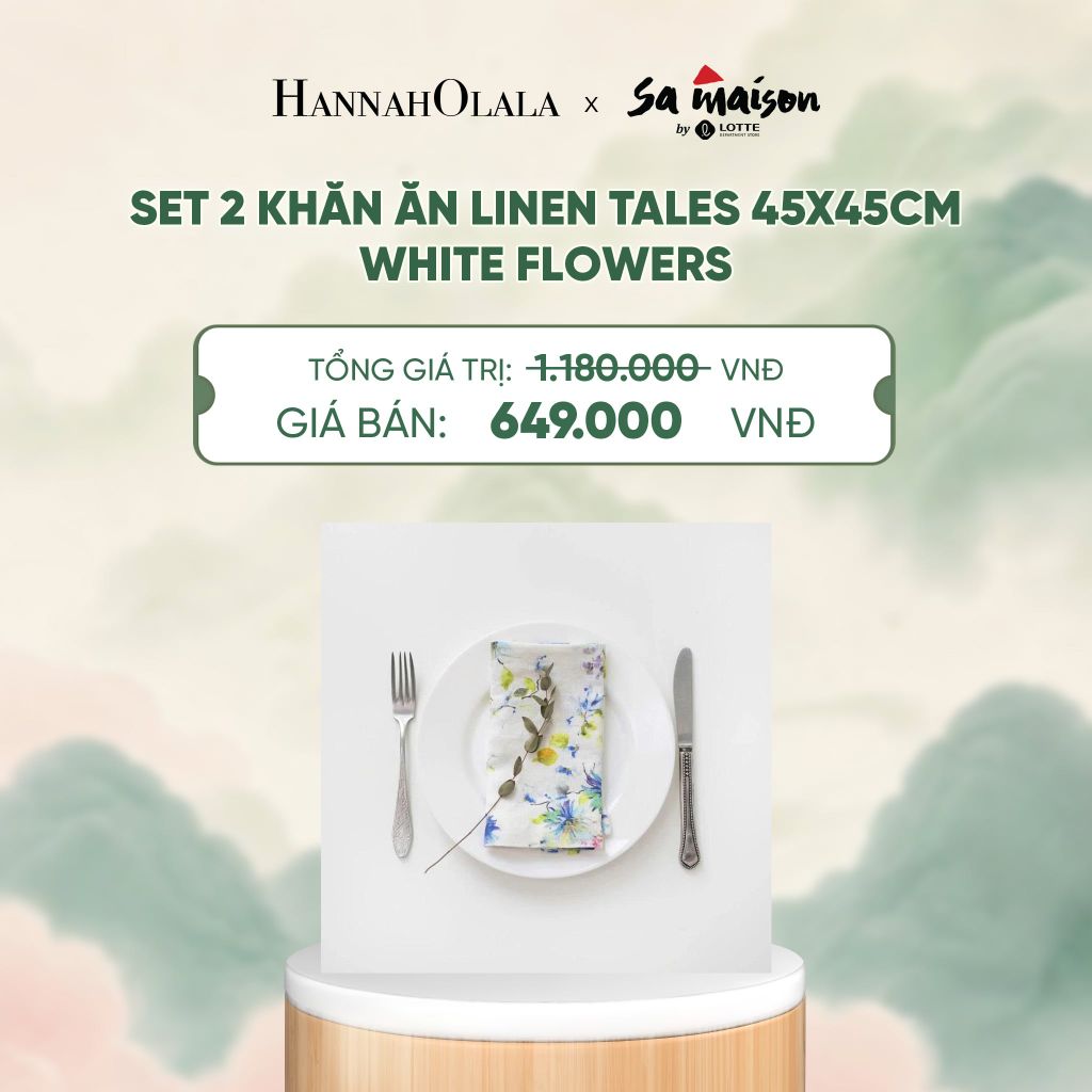  SET 2 KHĂN ĂN LINEN TALES 45X45CM - DEAL 4 - A1773 