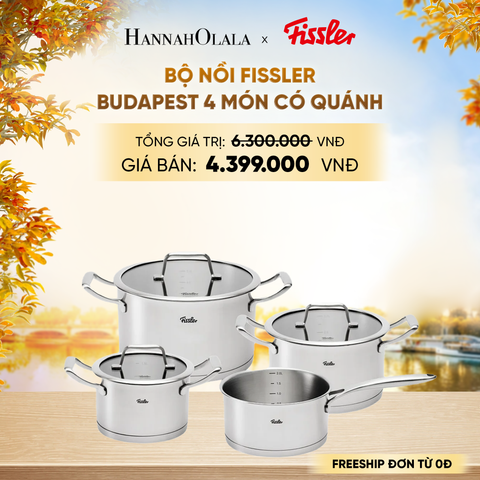  BỘ NỒI FISSLER BUDAPEST 4 MÓN CÓ QUÁNH - E1882 