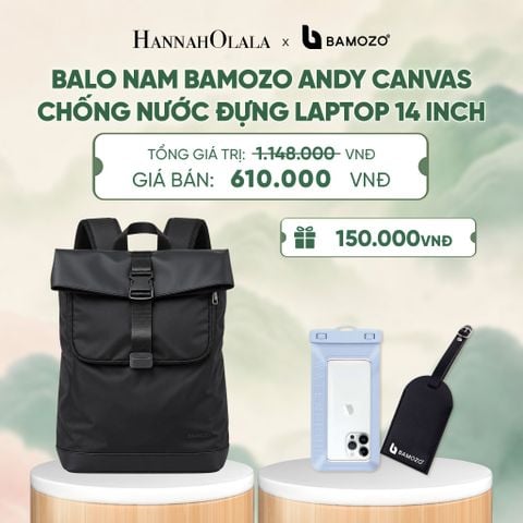  BALO NAM BAMOZO ROAM CHỐNG NƯỚC ĐỰNG LAPTOP 16 INCH, BALO ĐI LÀM CÔNG SỞ DU LỊCH CAO CẤP (TAG THẺ DA CHỐNG THẤT LẠC + TÚI ĐỰNG ĐIỆN THOẠI CHỐNG NƯỚC) - A721 