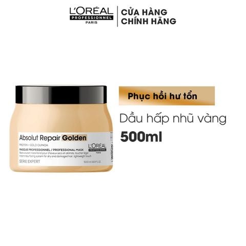  MẶT NẠ NHŨ VÀNG PHỤC HỒI HƯ TỔN TOÀN DIỆN L'ORÉAL PROFESSIONNEL ABSOLUT REPAIR GOLDEN 500ML 