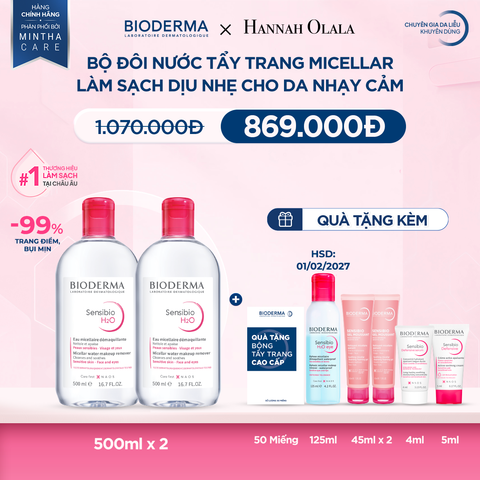  M1_DEAL 1: BỘ ĐÔI NƯỚC TẨY TRANG MICELLAR LÀM SẠCH DỊU NHẸ CHO DA NHẠY CẢM 