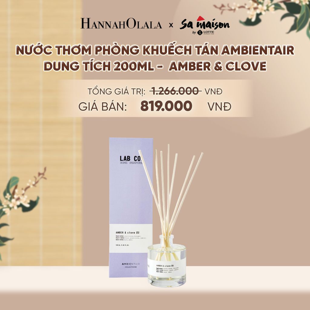  NƯỚC THƠM PHÒNG KHUẾCH TÁN AMBIENTAIR, DUNG TÍCH 200ML - DEAL 2 - A1805 