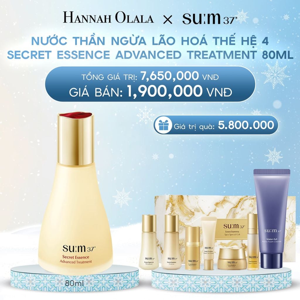  DEAL 1: NƯỚC THẦN NGỪA LÃO HOÁ THẾ HỆ 4 SU:M37º SECRET ESSENCE ADVANCED TREATMENT 80ML 