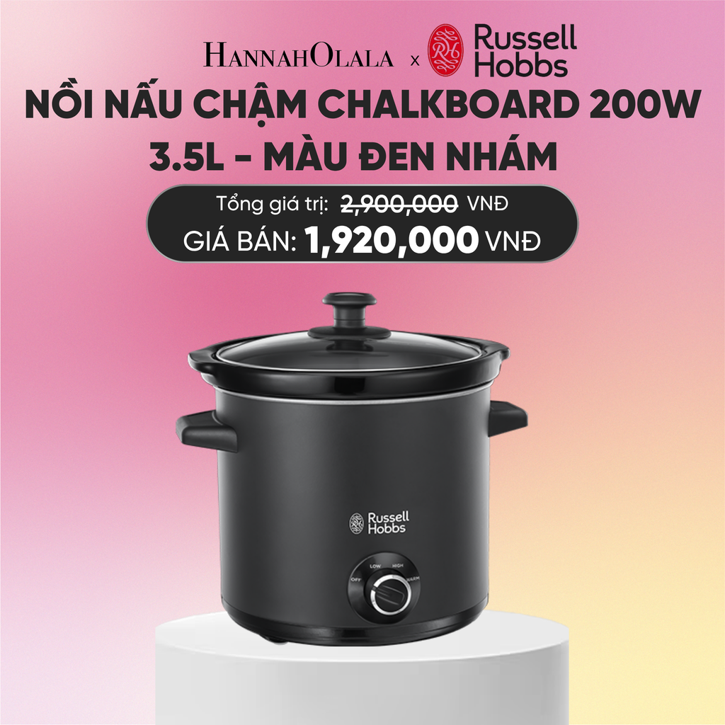  NỒI NẤU CHẬM RUSSELL HOBBS CHALKBOARD 24180-56 200W 3.5L MÀU ĐEN NHÁM 