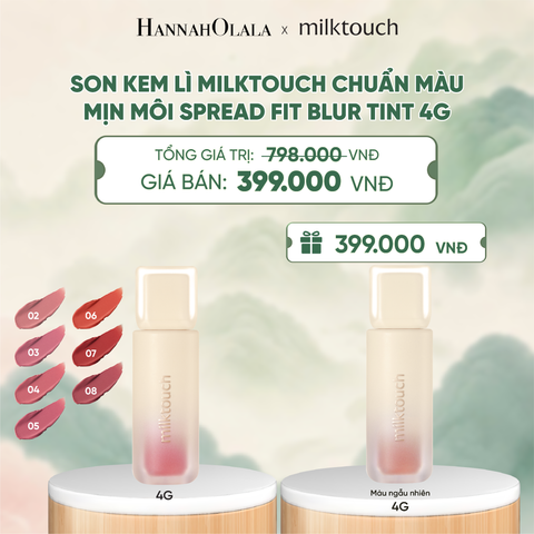  SON KEM LÌ MILKTOUCH MỊN MÔI SPREAD FIT BLUR TINT 4G - DEAL 1 - A2063 
