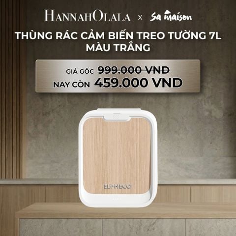  DEAL 9: THÙNG RÁC CẢM BIẾN TREO TƯỜNG MỞ CÁNH/ GẮN TỦ 7L 