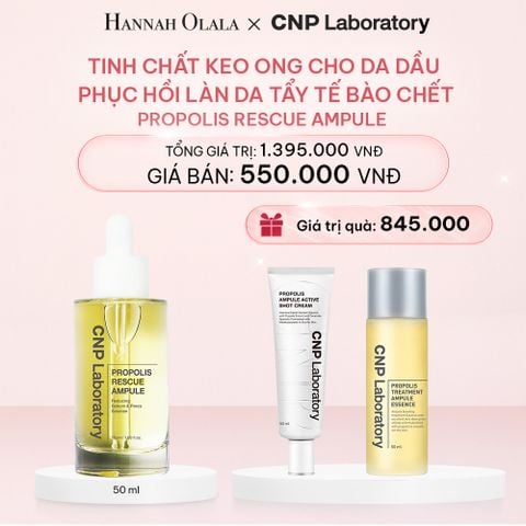  E210_DEAL 29: TINH CHẤT KEO ONG CHO DA DẦU PHỤC HỒI LÀN DA TẨY TẾ BÀO CHẾT CNP PROPOLIS RESCUE AMPULE 50ML 