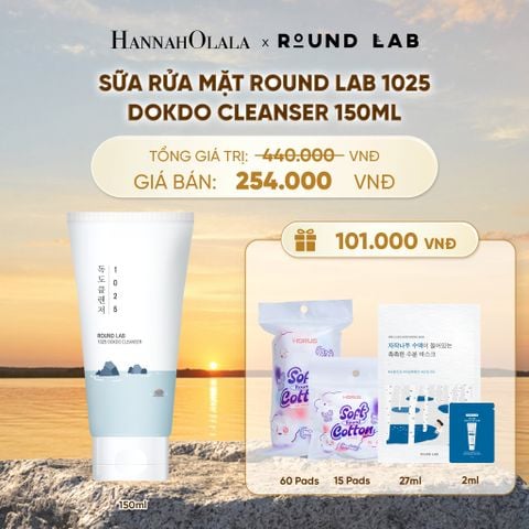  SỮA RỬA MẶT ROUND LAB 1025 DOKDO CLEANSER 150ML LOẠI BỎ BỤI BẨN DẦU THỪA - B608 