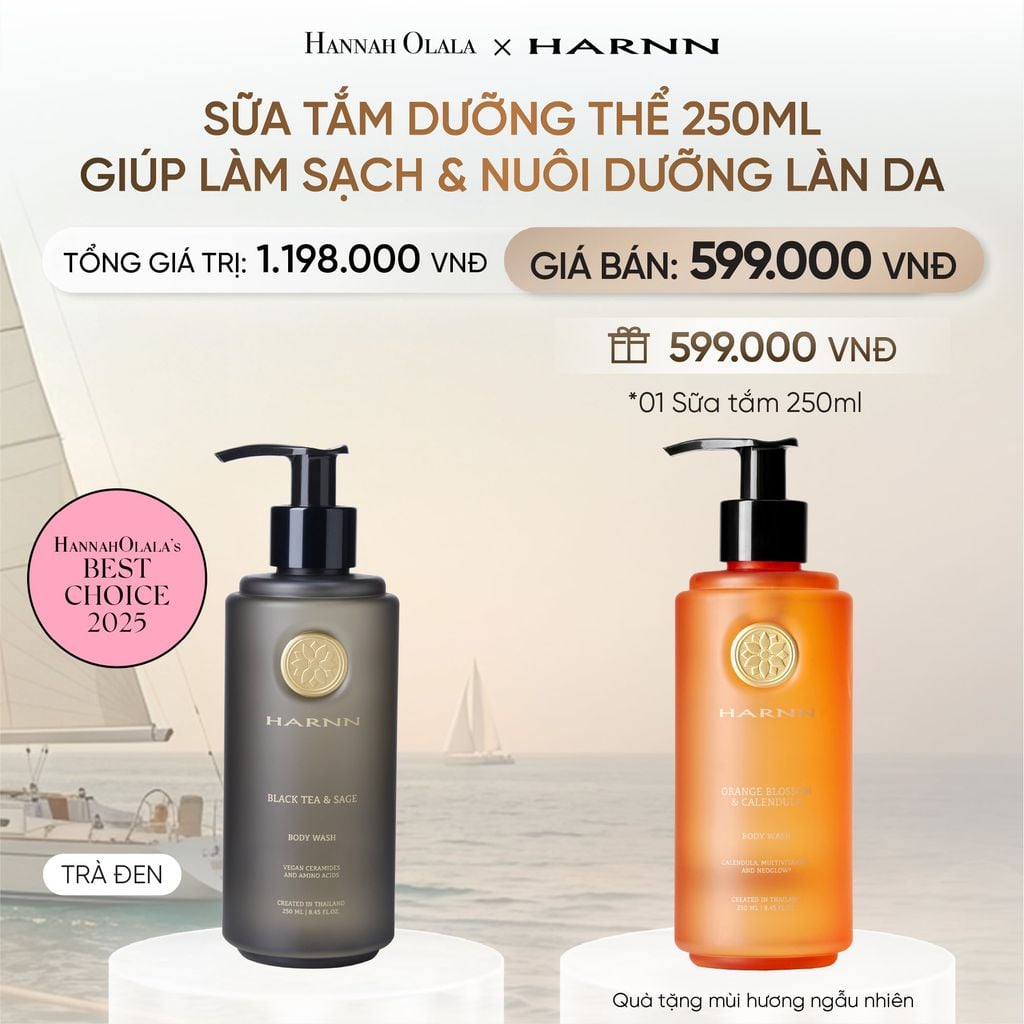  [MUA 1 TẶNG 1] SỮA TẮM HARNN 250ML GIÚP LÀM SẠCH VÀ NUÔI DƯỠNG LÀN DA _ DEAL 1 