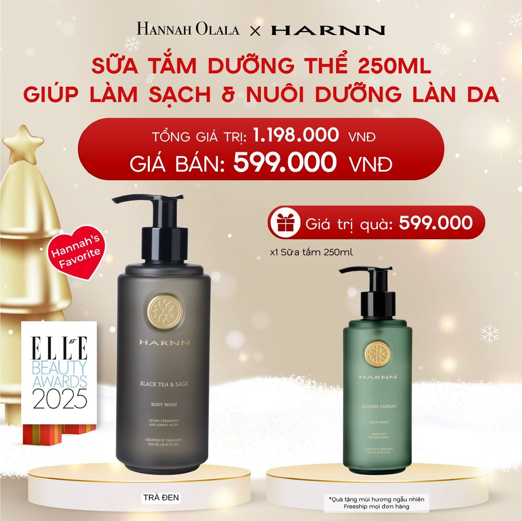  A1091_DEAL 1: [MUA 1 TẶNG 1] GEL TẮM HARNN 250ML GIÚP LÀM SẠCH VÀ NUÔI DƯỠNG LÀN DA 