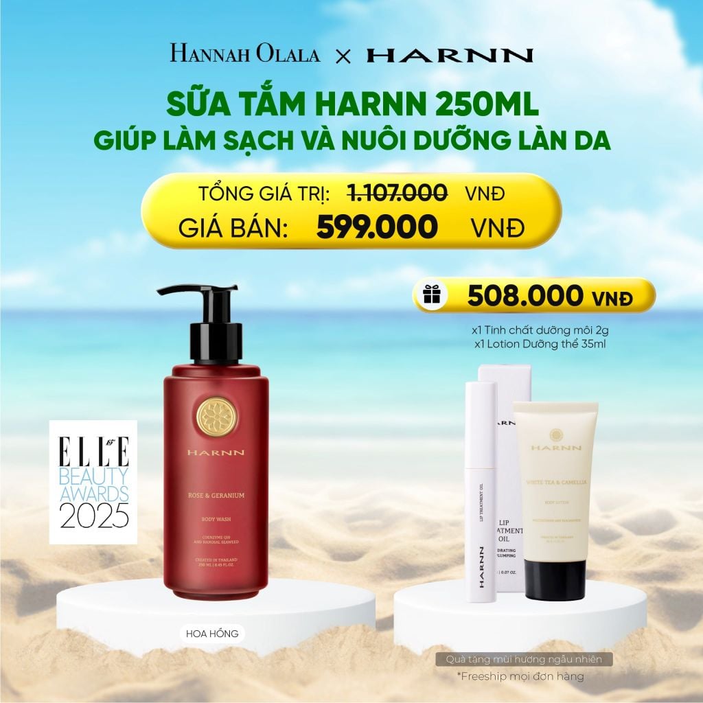 SỮA TẮM HARNN 250ML GIÚP LÀM SẠCH VÀ NUÔI DƯỠNG LÀN DA 