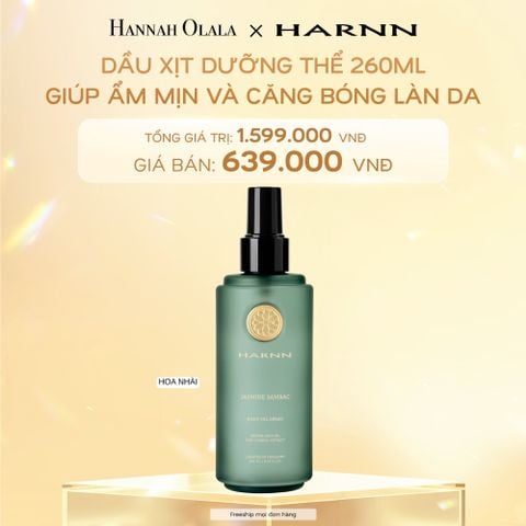  DEAL 1: BODY OIL SPRAY - DẦU XỊT DƯỠNG THỂ HARNN HƯƠNG JUNIPERBERY & CEDAWOOD 260 ML (DATE 11/2026) 
