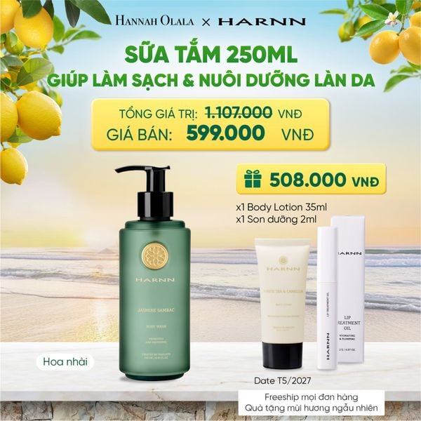  SỮA TẮM HARNN 250ML GIÚP LÀM SẠCH VÀ NUÔI DƯỠNG LÀN DA 