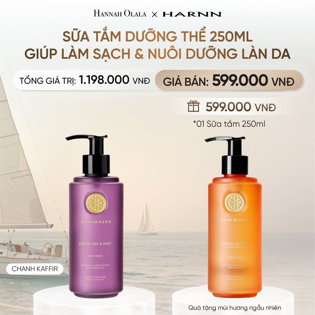  [MUA 1 TẶNG 1] SỮA TẮM HARNN 250ML GIÚP LÀM SẠCH VÀ NUÔI DƯỠNG LÀN DA _ DEAL 1 