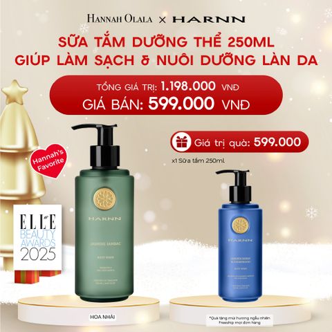  A1091_DEAL 1: [MUA 1 TẶNG 1] GEL TẮM HARNN 250ML GIÚP LÀM SẠCH VÀ NUÔI DƯỠNG LÀN DA 