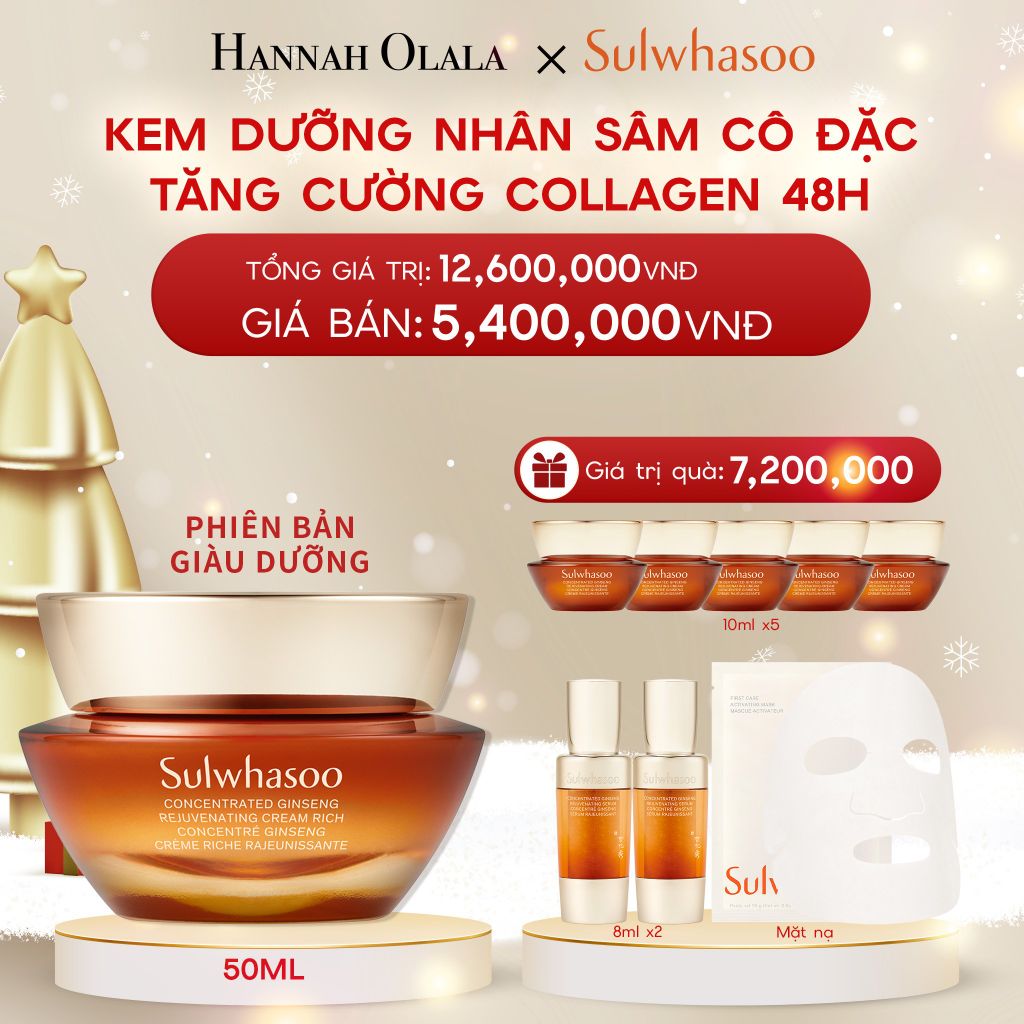  A273_DEAL 3B: [PHIÊN BẢN GIÀU DƯỠNG] KEM DƯỠNG NHÂN SÂM CÔ ĐẶC CONCENTRATED GINSENG REJUVENATING CREAM RICH 50ML 