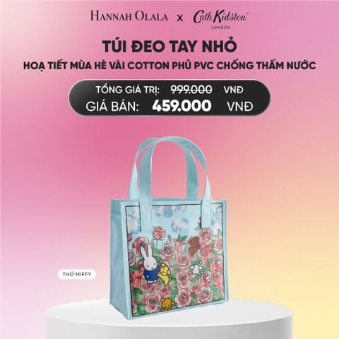  TÚI ĐEO TAY NHỎ CATH KIDSTON HOẠ TIẾT MÙA HÈ VÀI COTTON PHỦ PVC CHỐNG THẤM NƯỚC_A1964 