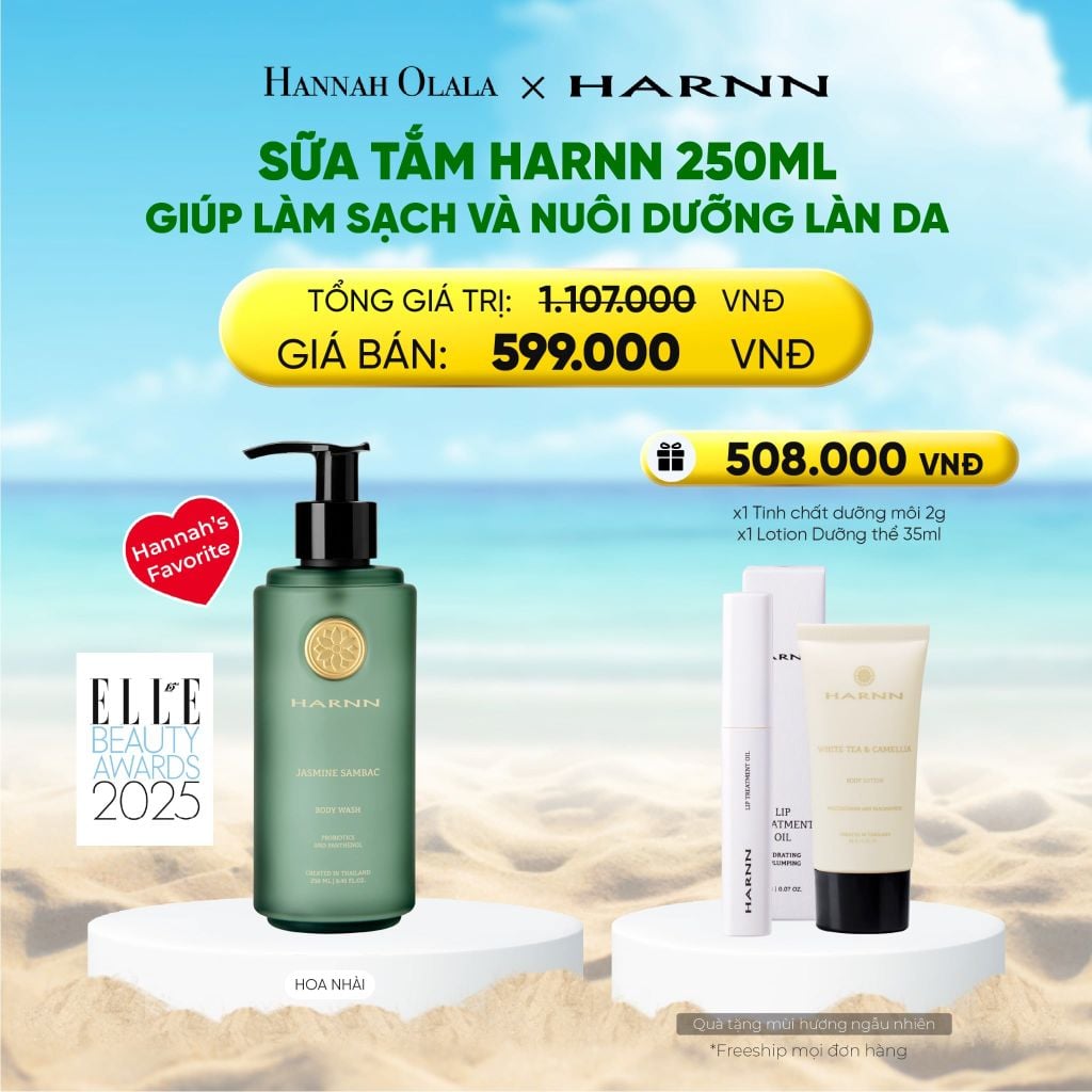  SỮA TẮM HARNN 250ML GIÚP LÀM SẠCH VÀ NUÔI DƯỠNG LÀN DA 