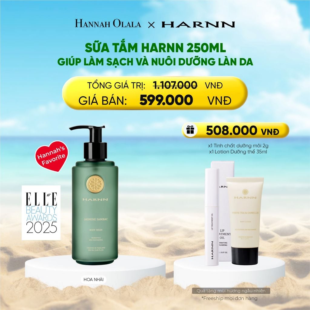  DEAL 1: SỮA TẮM HARNN 250ML GIÚP LÀM SẠCH VÀ NUÔI DƯỠNG LÀN DA 