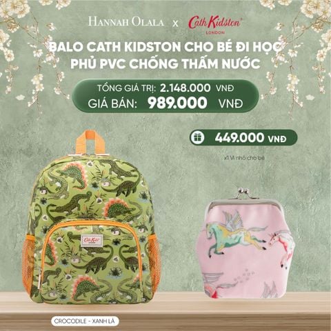  DEAL 1: BALO CATH KIDSTON CHO BÉ ĐI HỌC PHỦ PVC CHỐNG THẤM NƯỚC 