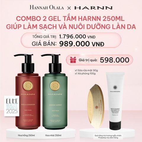  E450_DEAL 1: COMBO 2 GEL TẮM HARNN GIÚP LÀM SẠCH VÀ NUÔI DƯỠNG LÀN DA 250ML - BODY WASH 